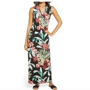 TOMMY BAHAMA  Oceanic Orchid Maxi Dress - Black xxs